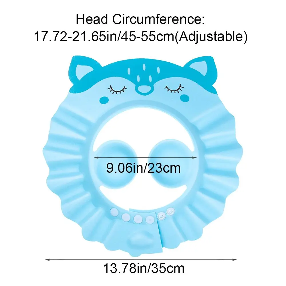 Adjustable Baby Shower Caps Child Waterproof Shampoo Hat Kids Boys Girls Wash Hair Bath Shield Ear Eye Protection Visor