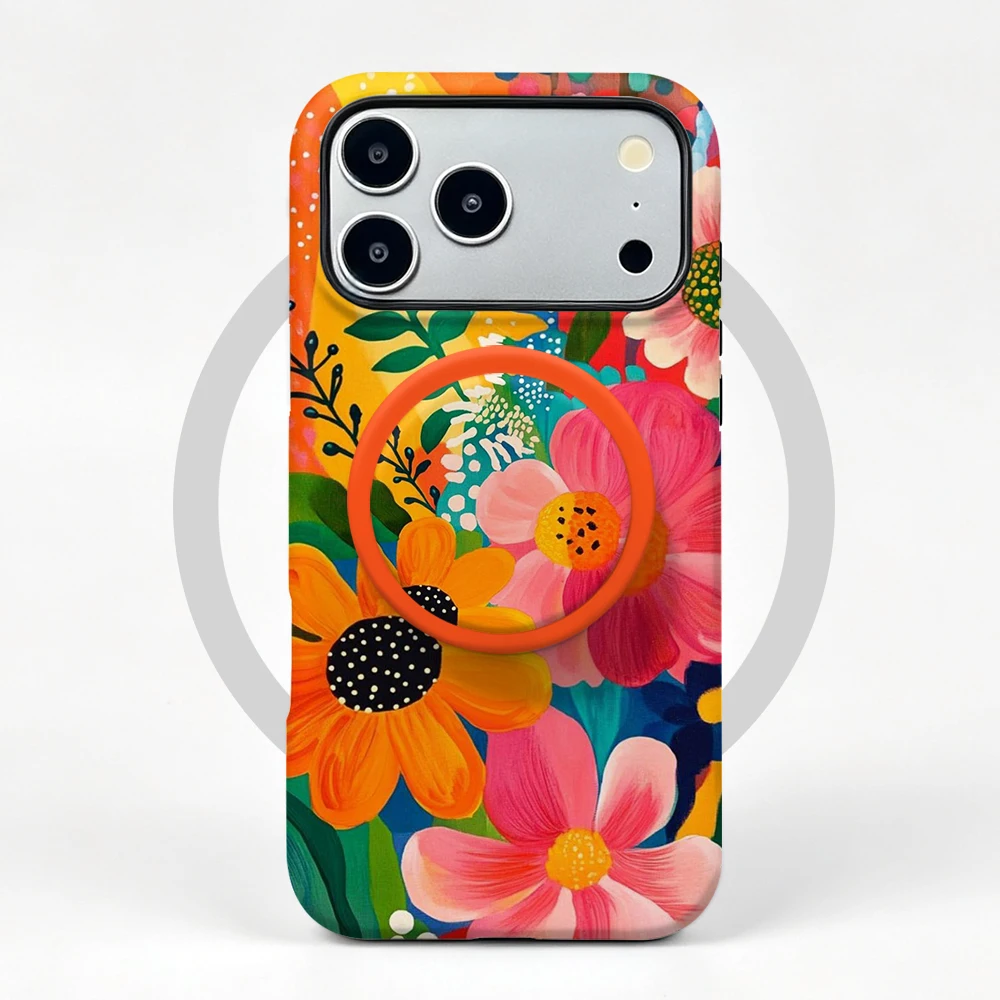 Oppo Find X8 - Funda Magnética Colorida con Diseño Floral