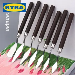 1Pcs Stainless Steel Spatula Kit Palette Gouache Supplies For Oil Painting Knife Fine Arts Painting Tool Set Flexible Blades