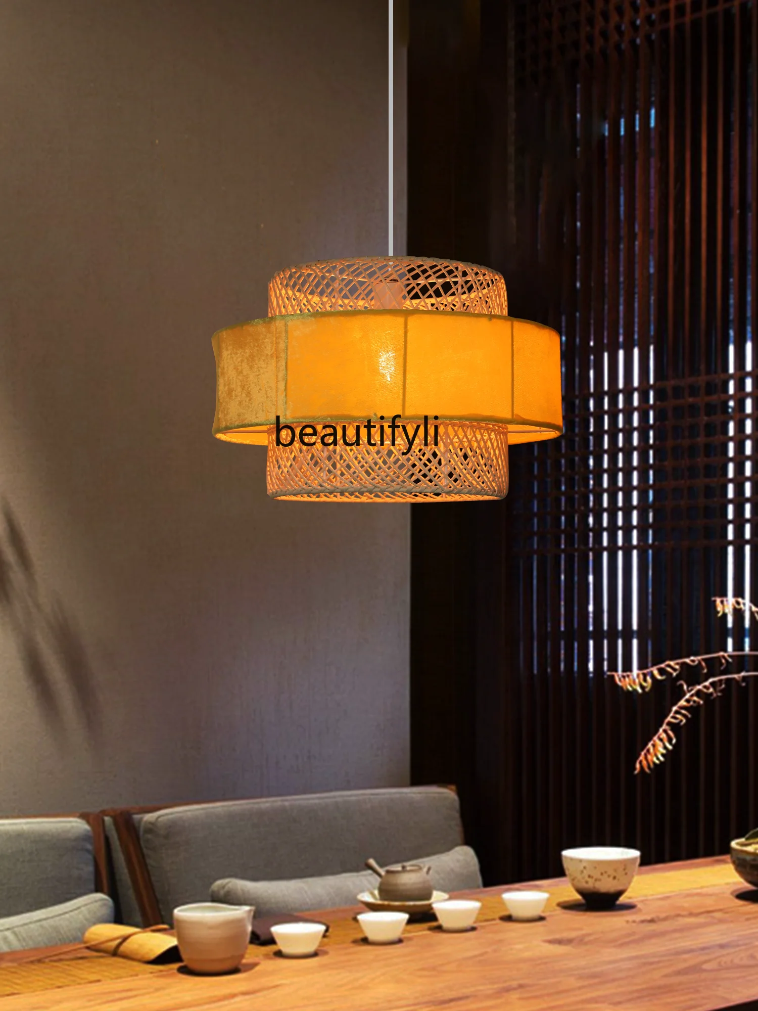 Japanese Style Chandelier Commercial Catering Super Bright Chinese Style Creative Personality Restaurant Bar Tea House Lamps