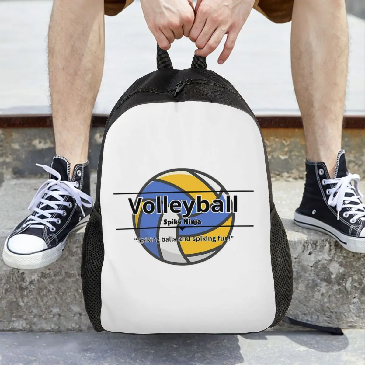 

Volleyball Funny Design Backpack Hot Sale Daypack Large Capacity Kids BookBag School Bag Shoulder Bags for Men Women