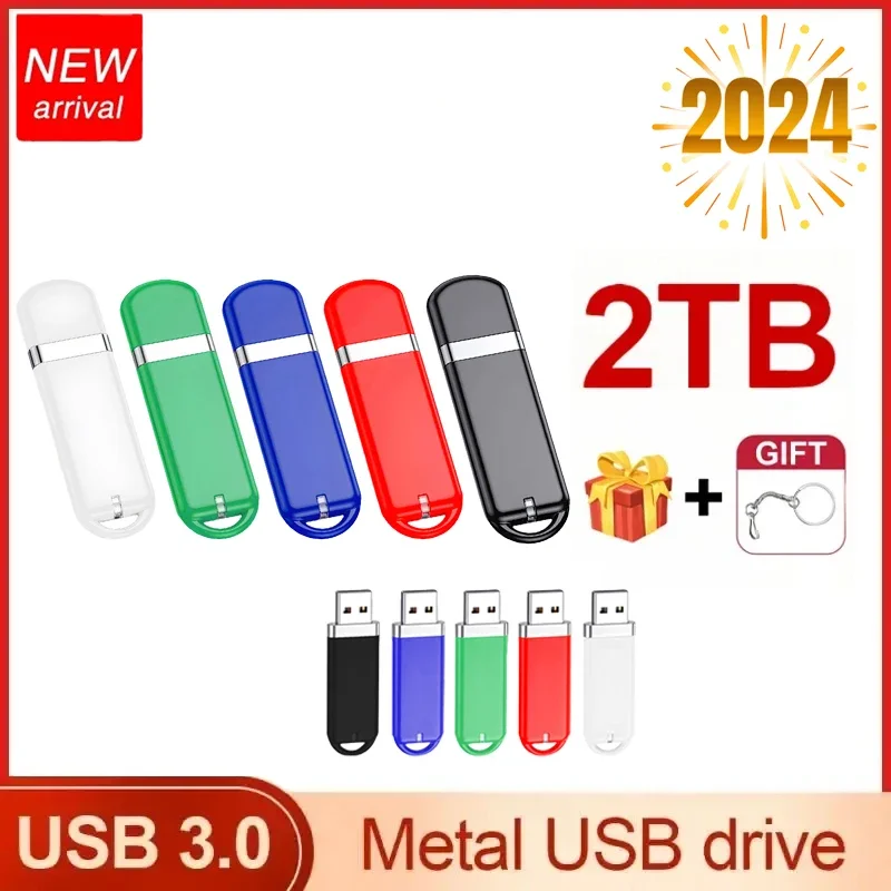 Metal U Disk 2TB Pen Drive 1TB High Speed USB 3.0 Interface Waterproof 512GB 256GB 128GB Pendrive Memoria Flash Disk 2024 NEW