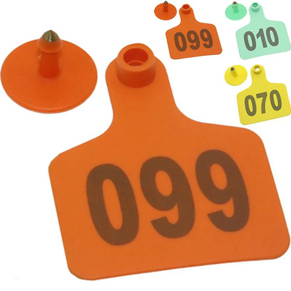 100 قطعة الماشية خنزير الماعز خنزير مزرعة الحيوانات تحديد وسم أداة الماشية البرتقال الماشية العلامات الحيوان العلامات