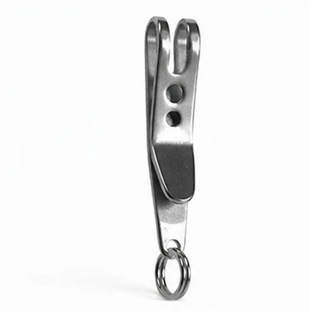 Zinc Alloy Bag Suspension Clip Key Ring Carabiner Silver Outdoor Tool Elastic Rust Protection Manganese