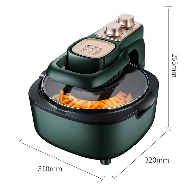 AF-308 Air Fryer Household 6L Large Capacity Electric Fryer Intelligent Multifunctional Electric Fryer Visual Cover