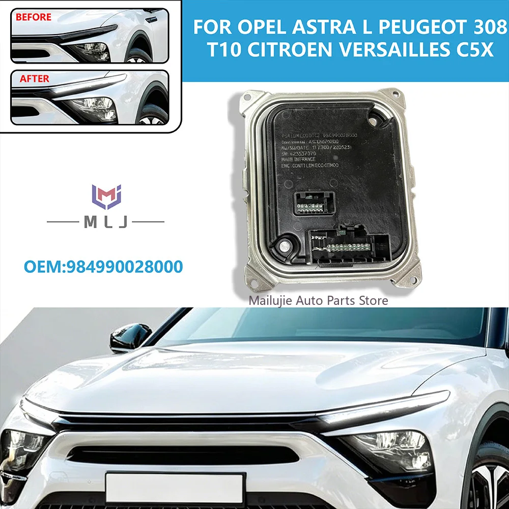 

FOR OPEL ASTRA L PEUGEOT 308 T1O CITROEN VERSAILLES C5X Headlight Driver Module Control Unit Xenon headlights OEM:984990028000