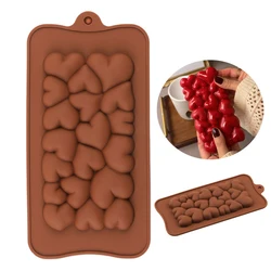 Heart Shape Chocolate Bar Silicone Mold Candy Dessert Mould Baking Tool