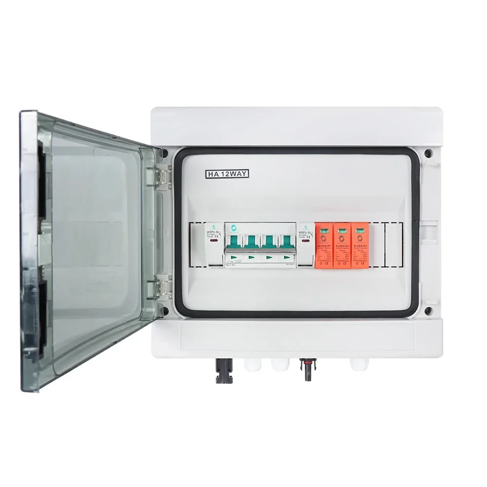 WSDB-PV1/1 تيار مستمر 1000 فولت IP65 1 في 1 خارج 1 سلاسل صفيف 15A 16A 20A 32A صندوق توصيل الطاقة الشمسية الكهروضوئية لنظام الألواح الشمسية