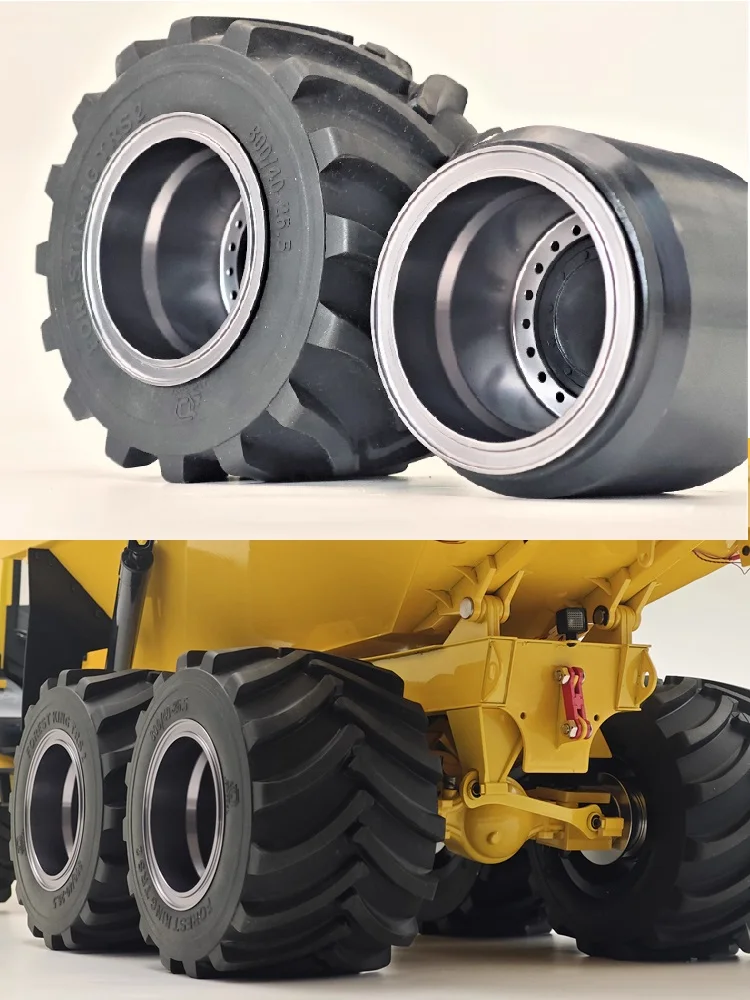 RC MODEL 1/14 JDMODEL Spare Parts Wheel Tyre Tires For 1/14 198 ZW370 RC Loader Truck Vehicle Car Model