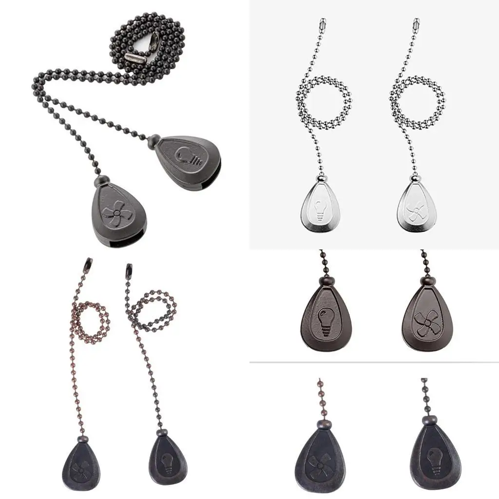 

652F Ceiling Fan Pull Chains Metal Decorative Light & Fan Enhancements Simple Install