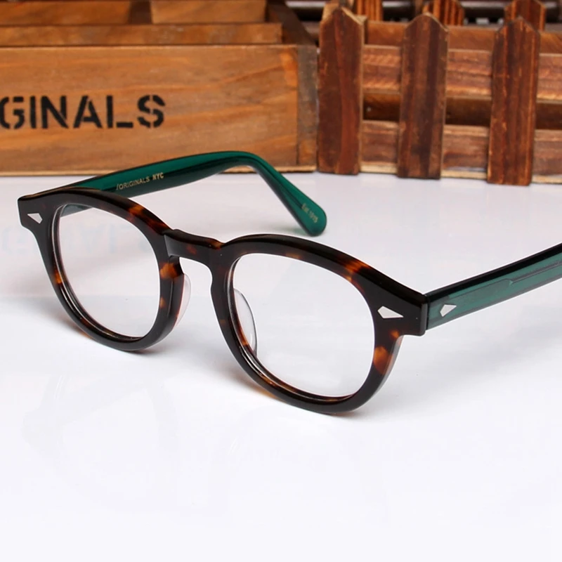 Johnny Depp Glasses Frame Men's Lemtosh Optical Glasses Computer Glasses Women's Luxury Brand Vintage Acetate Bicolor Stitching