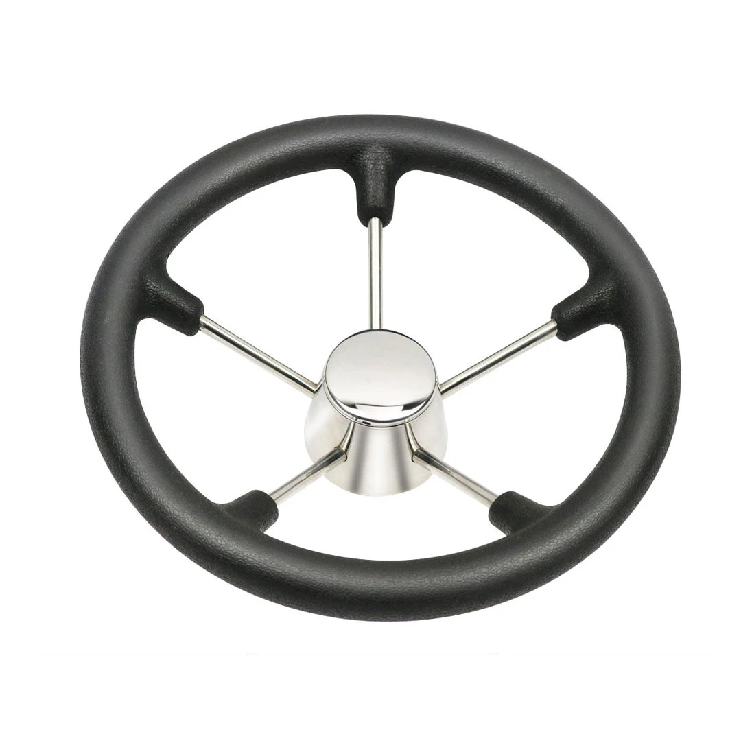 Sophisticated   AISI316 Stainless Steel Marine Boat Steering Wheel W/pu Fram and Knob for Boat