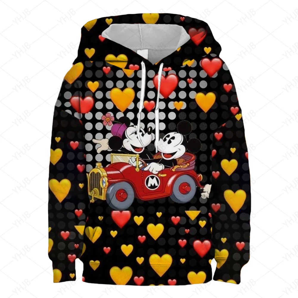 Neue Disney Mickey Mouse Hoodie für Jungen Mädchen Kinder Sweatshirts mittelgroße Cartoon Top lässige Werbe kleidung 160-