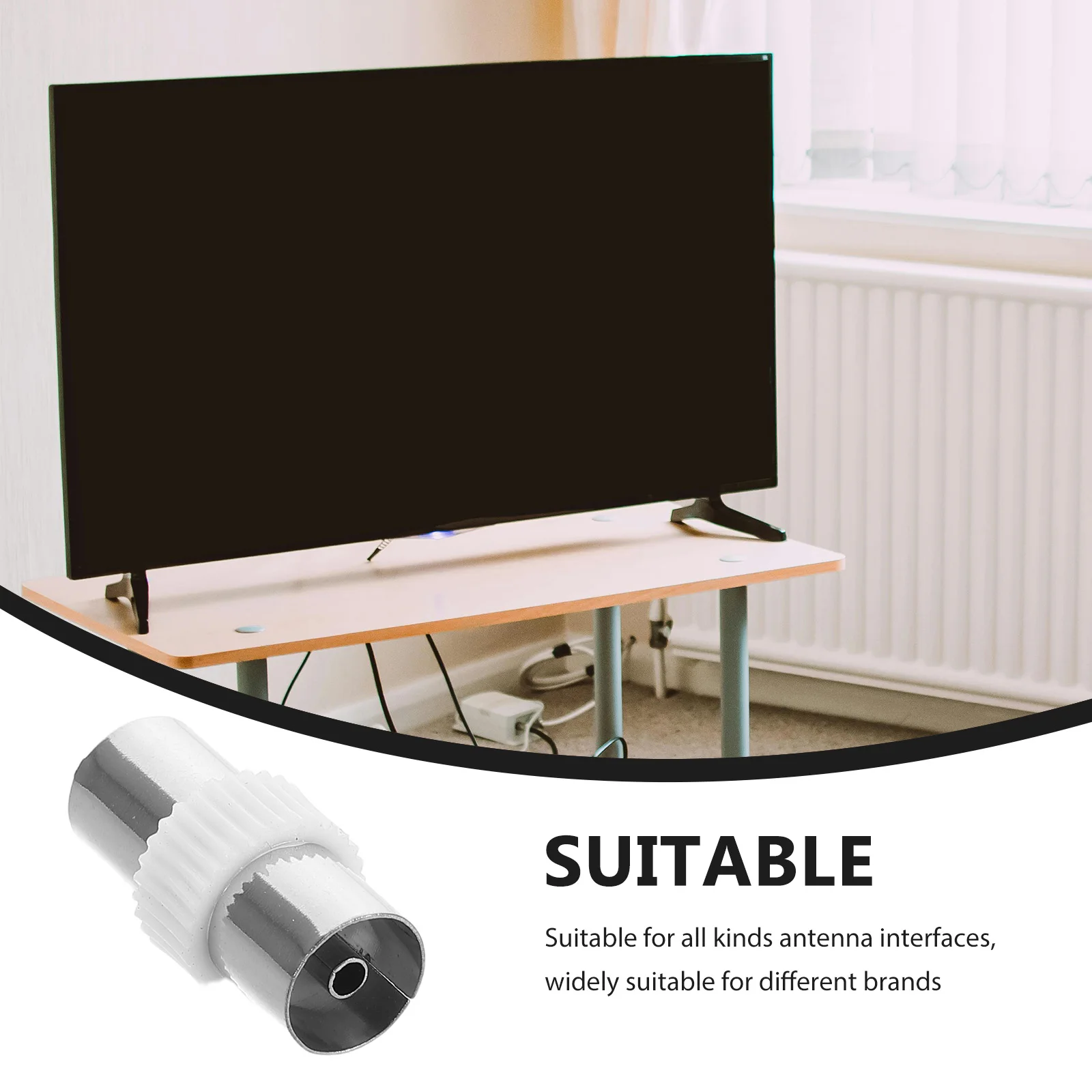 1pcs Antenna Adapter Female To Female Coaxial Connector For Satellite Signal Extender Aerial Socket Cable Adapter