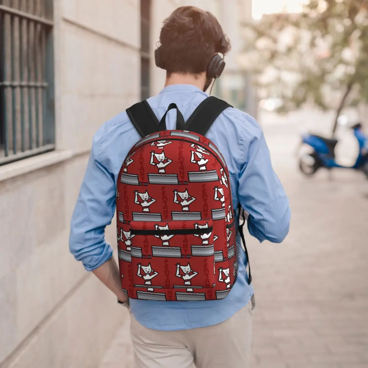 

Femtanyl Sliced Token Backpack Student BookBag Children School Bag Computer Shoulder Bags for Men Women