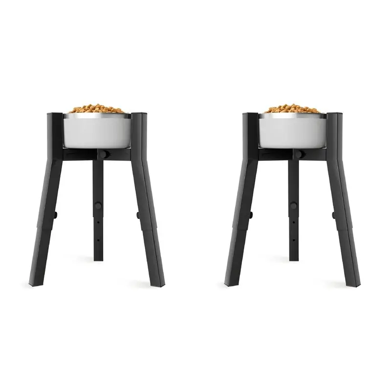【NAVIDAD】2 soportes elevados para comederos de perros medianos, grandes y extra grandes, soporte metálico alto para comida de perros, ajustable, no incluye comedero.