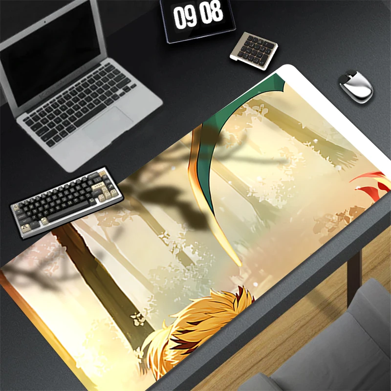 Rubber Anti Slip Cool Mouse Pad Luxury Gaming Accessories D-demon Slayer Rengoku Kyoujurou Desk Mat Office Computer HD Mousepad