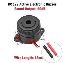 DC 12V Active Electronic Buzzer Alarm Sounder Continuous 90dB Beep Speaker Alarm Continuous 90dB Buzzer Accessories