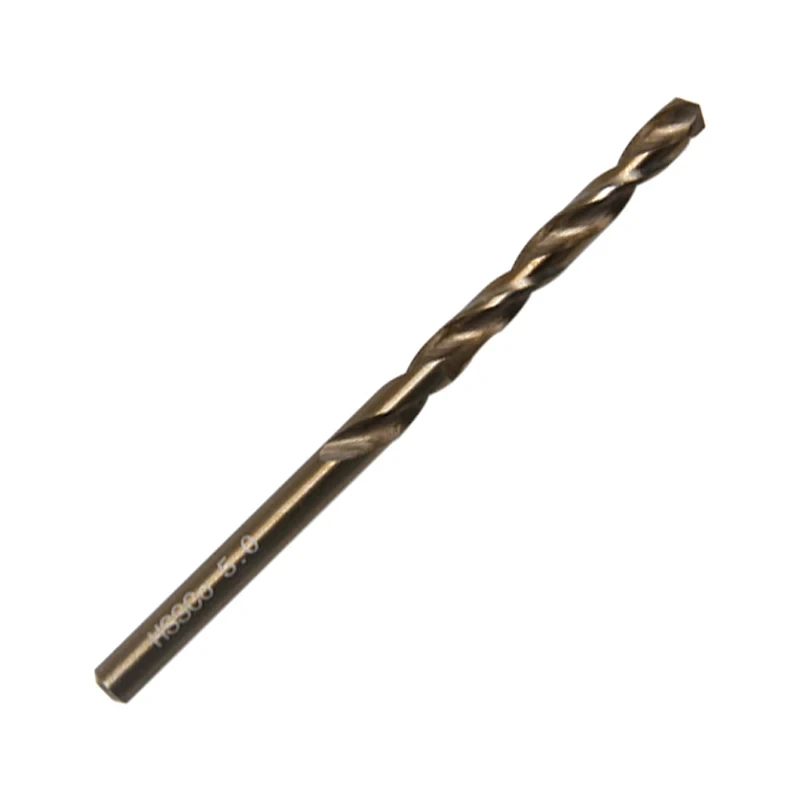 HSS baked yellow twist drill hand electric drill full grind straight handle metal drill bit woodwork drilling accessory tool set