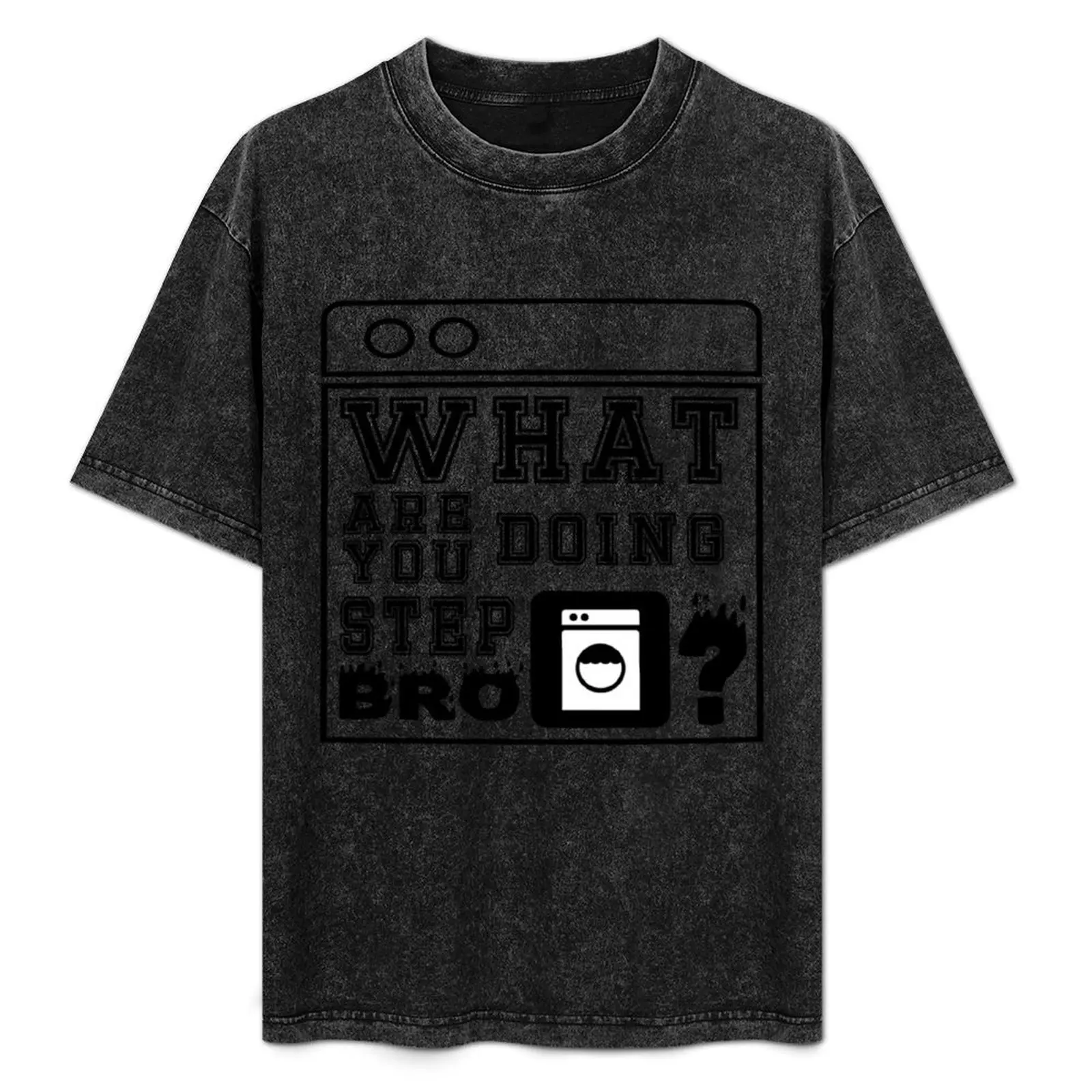 

What are you doing stepbro T-Shirt quick-drying blanks korean fashion mens t shirt