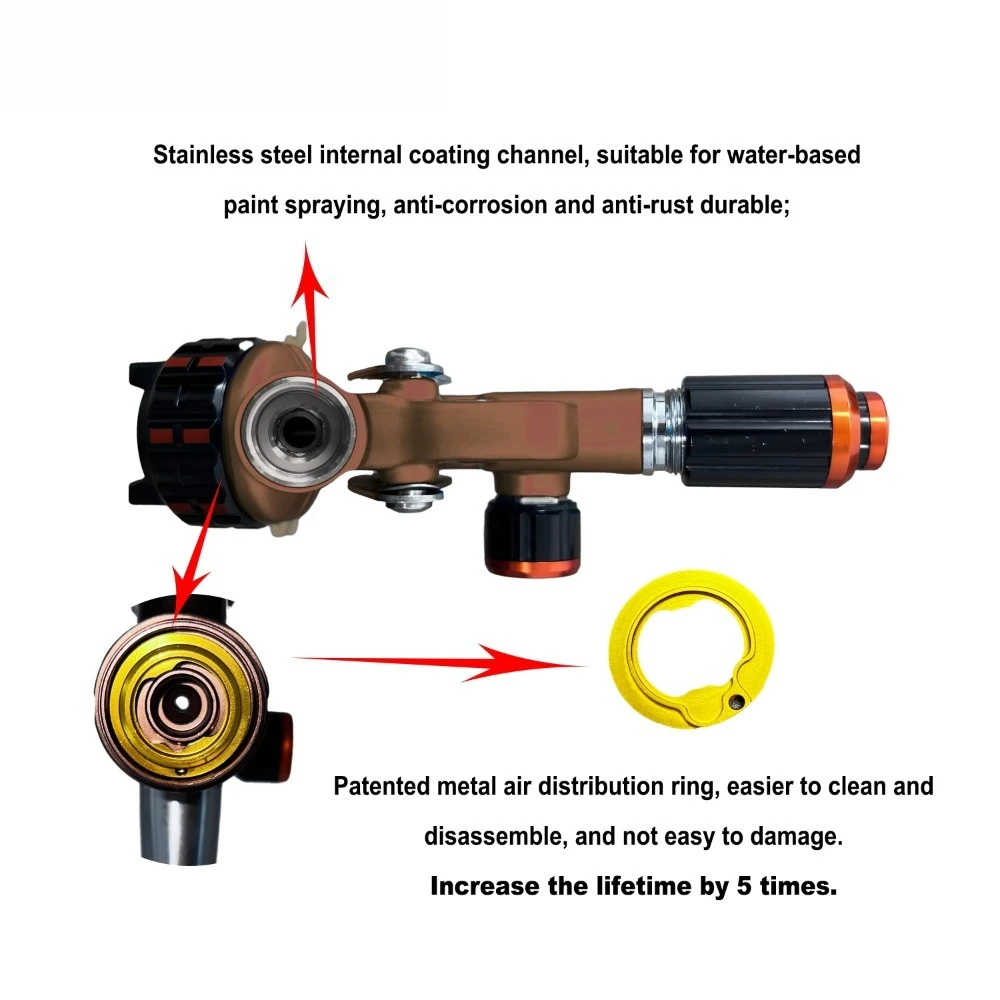 PRD-717 1.3mm Gravity Feed Pneumatic Spray Gun Auto Repair Tool
