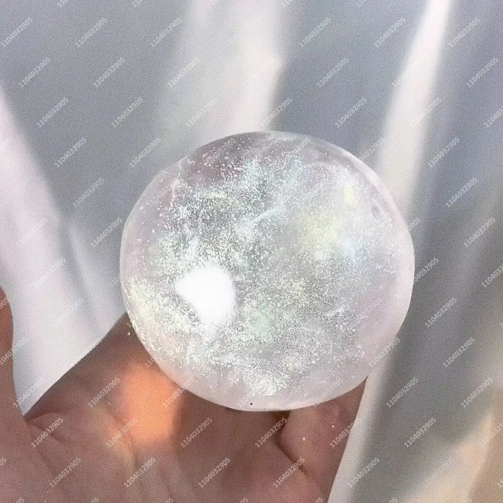 Malt Sugar Stress Ball Iridescent Glitter Swirl Squishy Buttery-Smooth No-Rebound ASMR Sensory Anti Stress Fidget Toys for Adult