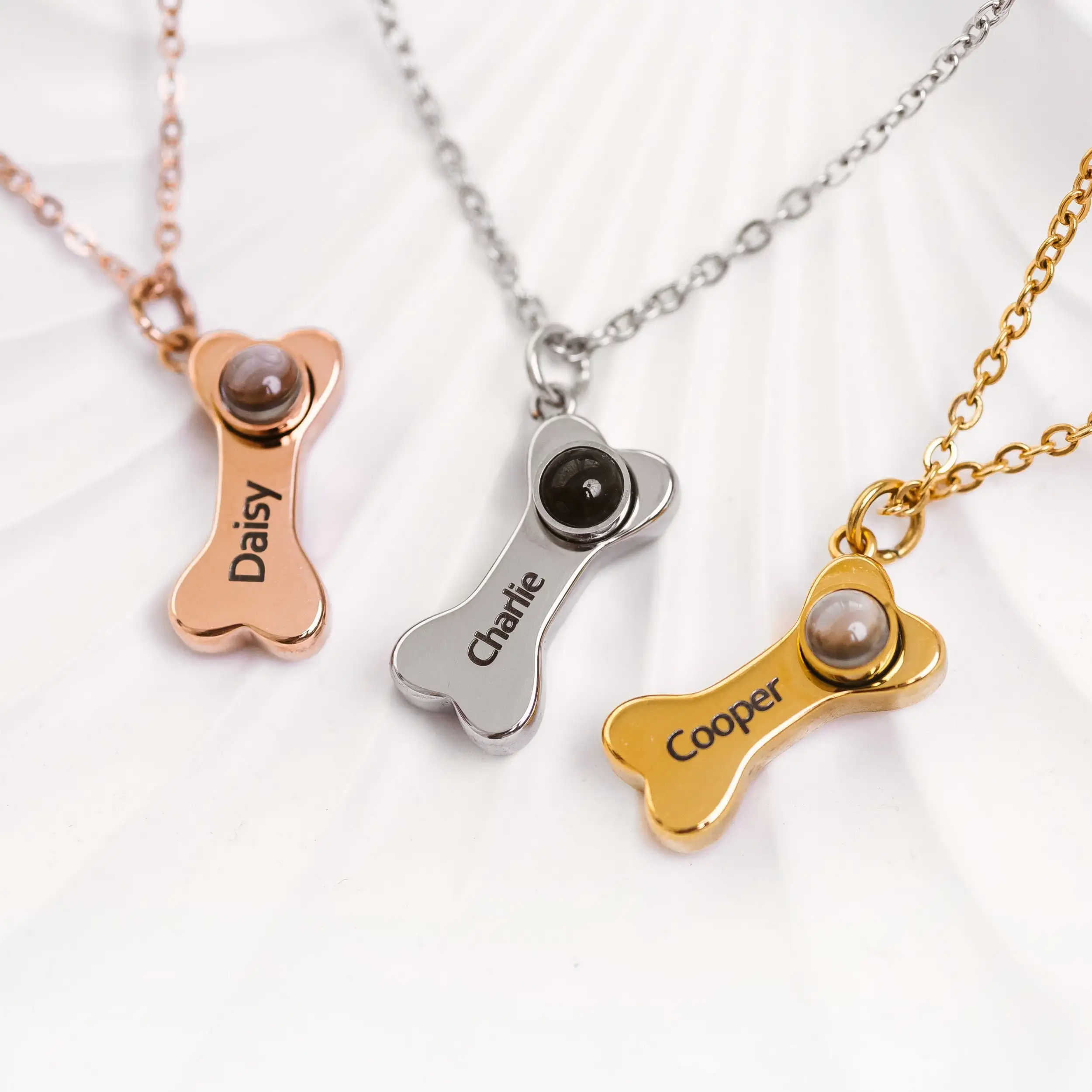 

Dog Memorial Photo Necklace Custom Projection Necklace Pet Photo Necklace Dog Necklace Dog Lover Bone Gift For Women Jewelry