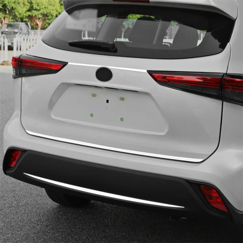 

For Toyota Highlander XU70 2022-2025 Car Chrome Decoration Car trunk decorative strip Car tailgate trim stainless steel sticker