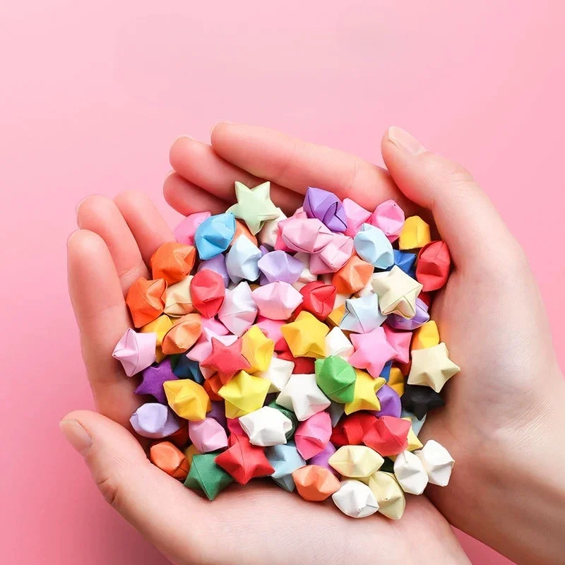 27 Farben 540 Blatt Kombinationsset Doppelseitige Bunte Glückssterne Origami-Streifen DIY Handwerk Kreativität Feiertagsgeschenk – Detail 6
