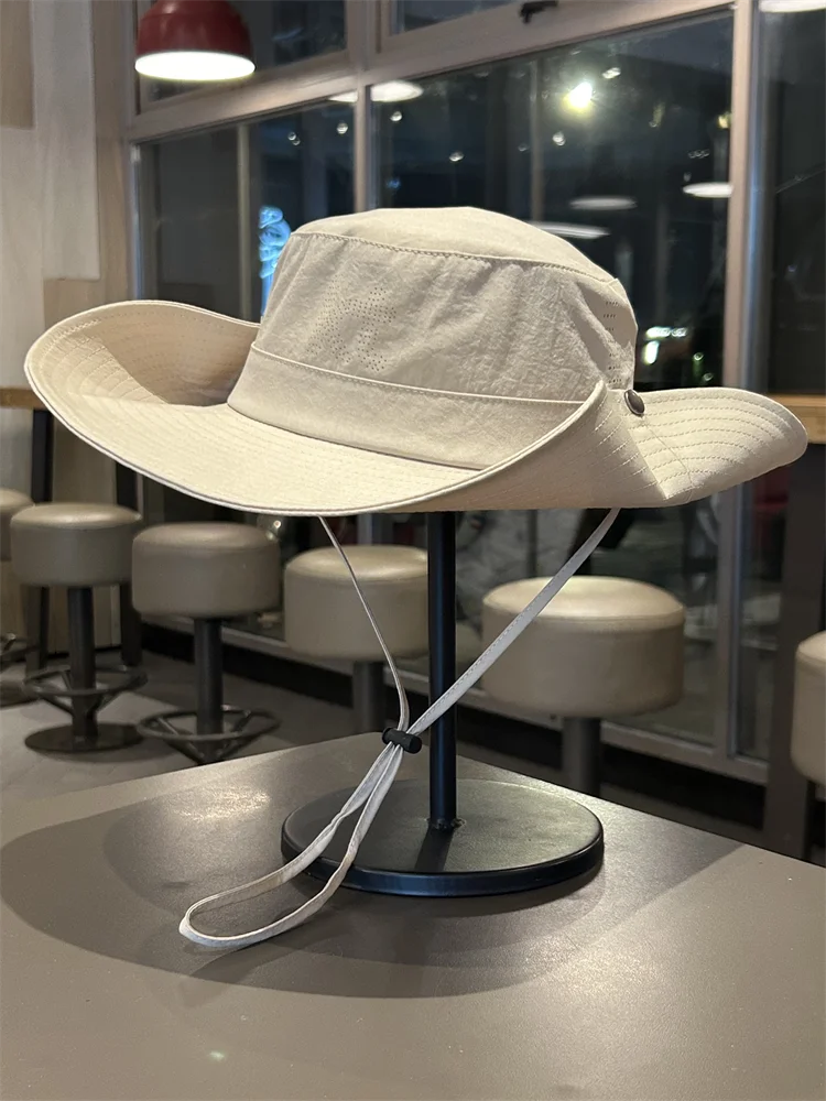 

cowboy hat men's and women's summer outdoor quick-drying sun protection visor hat mesh breathable mountaineering bucket hat