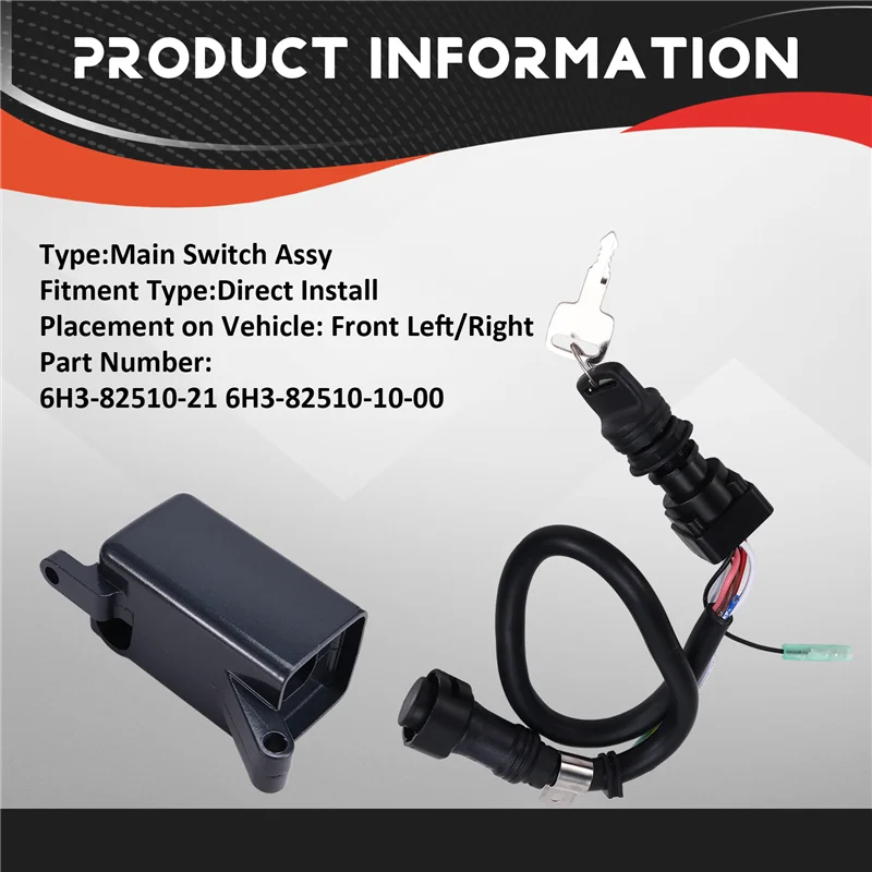 Compact 10Pins Cables Main Switch Assy+Control Arm Box For Yamaha Outboard 2 Stroke 50HP 60HP 70HP 85HP 6H3-82510-10-00