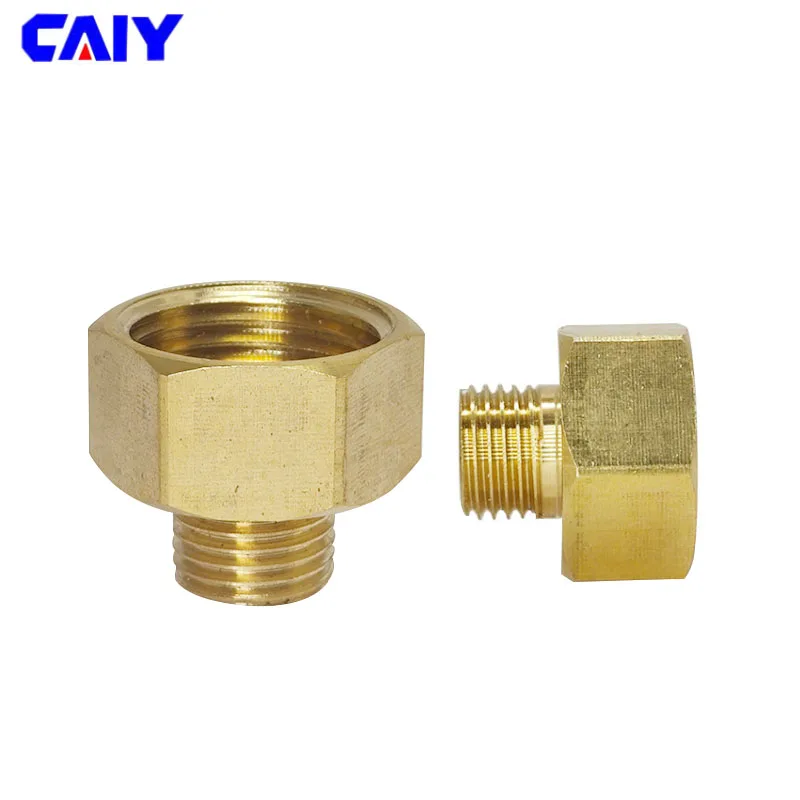 Latón 1/8 "1/4" 3/8 "1/2" M14 M20 macho a hembra roscado casquillo Hexagonal reductor accesorio de tubería conector de Gas adaptador acoplador