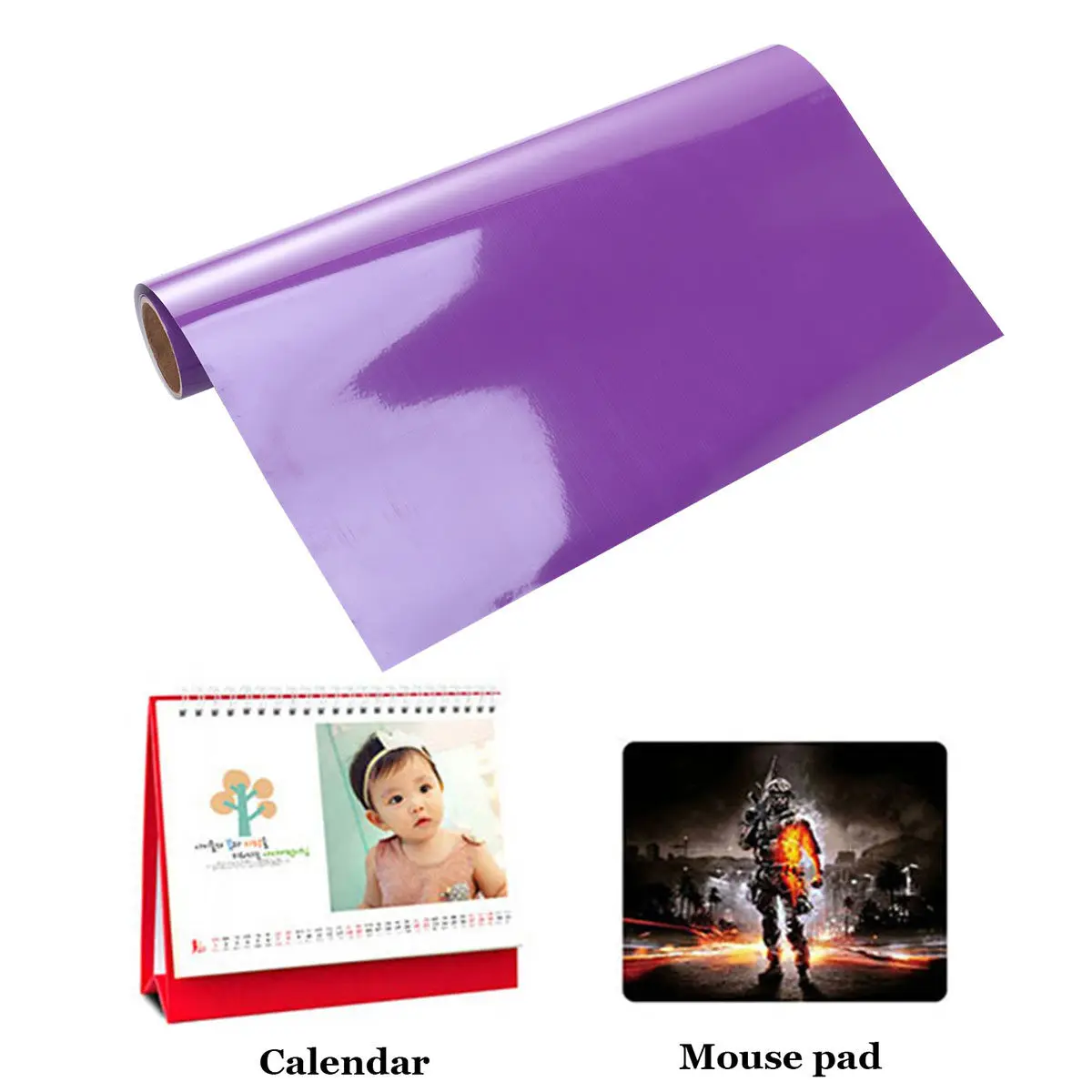 Purple Gloss PU Heat Transfer Vinyl Roll for T-Shirts, Sportswear & Fabrics – HTV Film