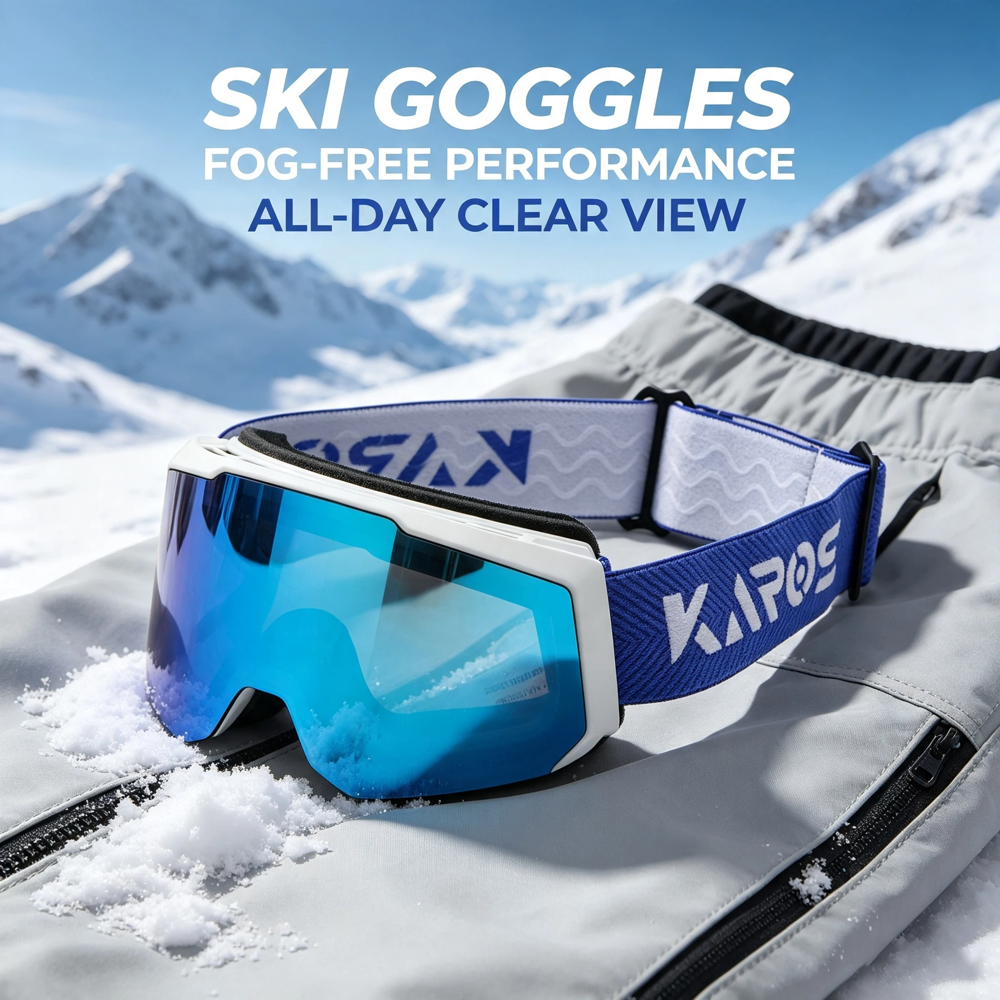Karos Double-Layer Anti-Fog Ski Goggles UV400 Protection Winter Sports Snowboard Snowmobile Glasses Lightweight Snow Eyewear