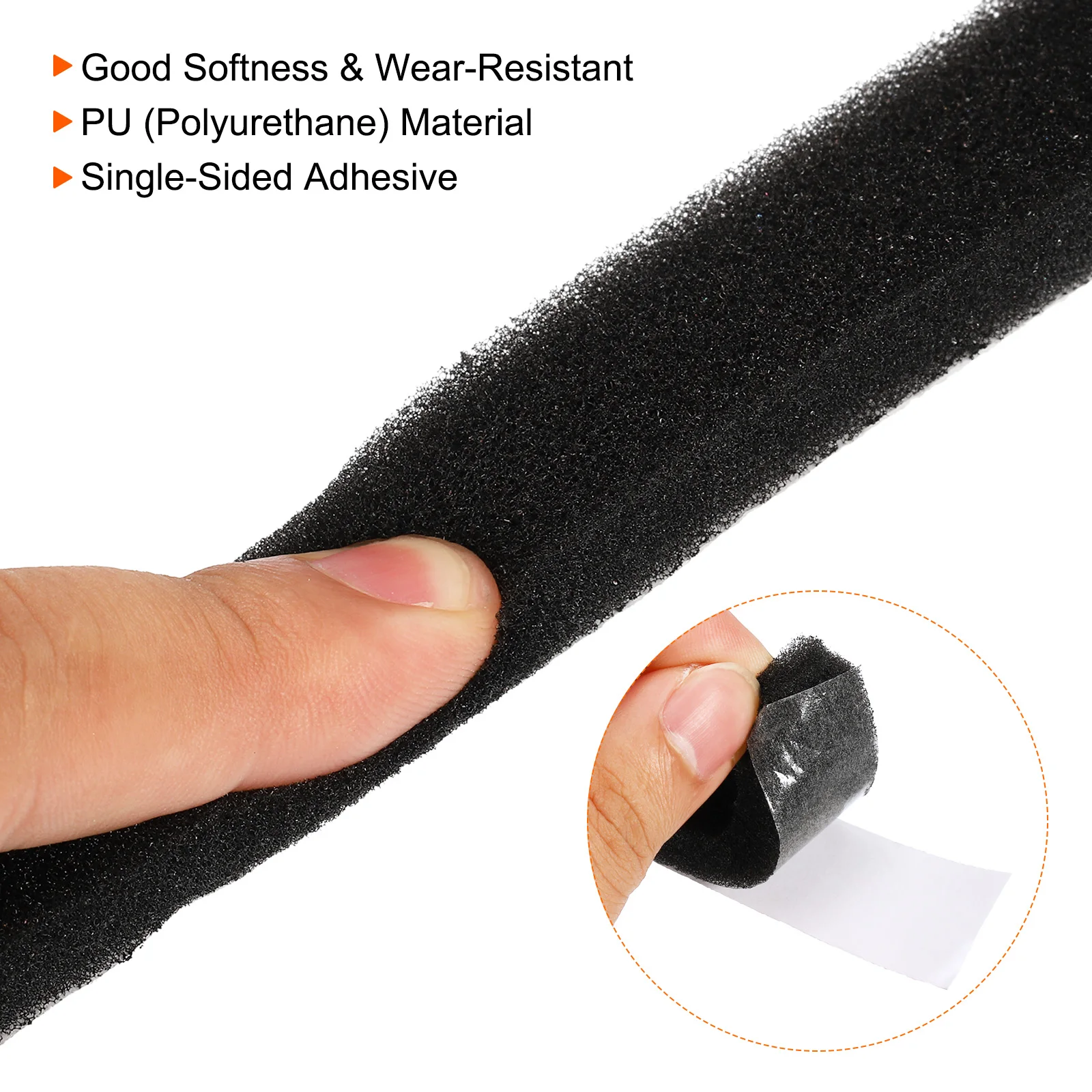 3/4Pcs 2M Foam Seal Strip Tape Adhesive Anti Collision Soundproof Weather Stripping for Doors Windows Furniture Protection