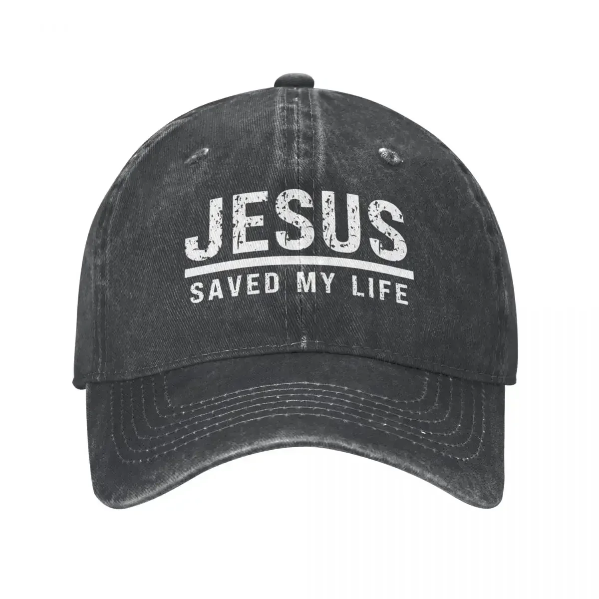 

New Casual Washed Cotton Jesus Saved My Life Christian Ponytail Baseball Cap Dad Spring Summer Snapback Hat Cap Hats