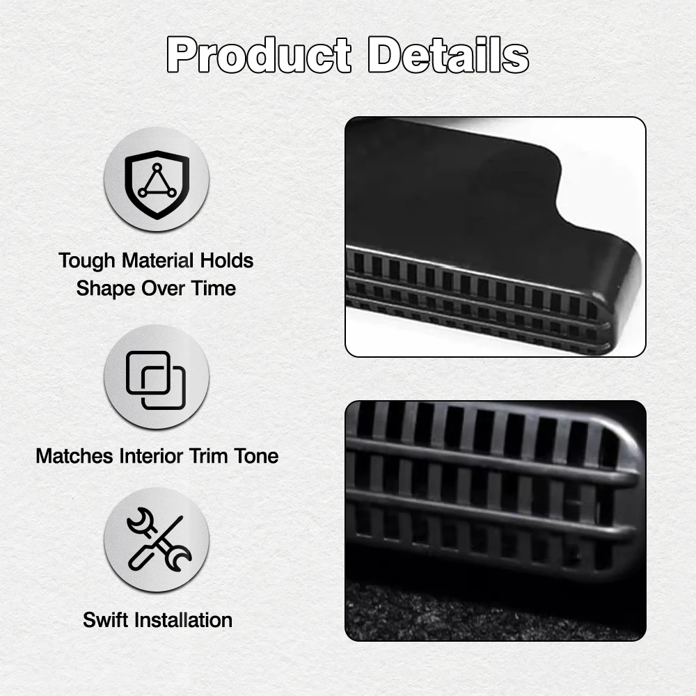 For Toyota Camry 2018–2024 Under Seat Air Outlet Cover Rear Seat Under Floor Vent 2Pcs Car Seat Bottom Ventilation Vent Covers