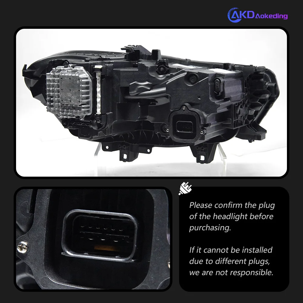 أضواء السيارة لسيارات BMW X5 X6 LED عدسة العرض الأمامية 2019-2022 G05 G06 Lci جديد رئيس مصباح إشارة الجبهة اكسسوارات السيارات