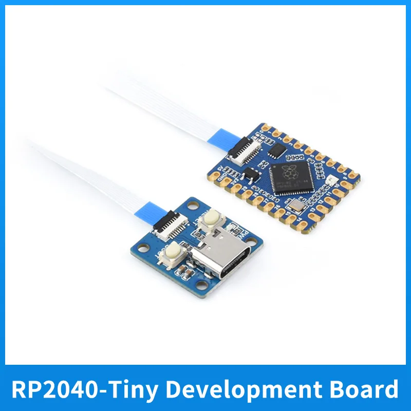 

RP2040-Tiny Development Board RP2040 Dual Core ARM Cortex M0+ 264KB SRAM 2MB Flash USB Port Adapter Board FPC Cable Optional