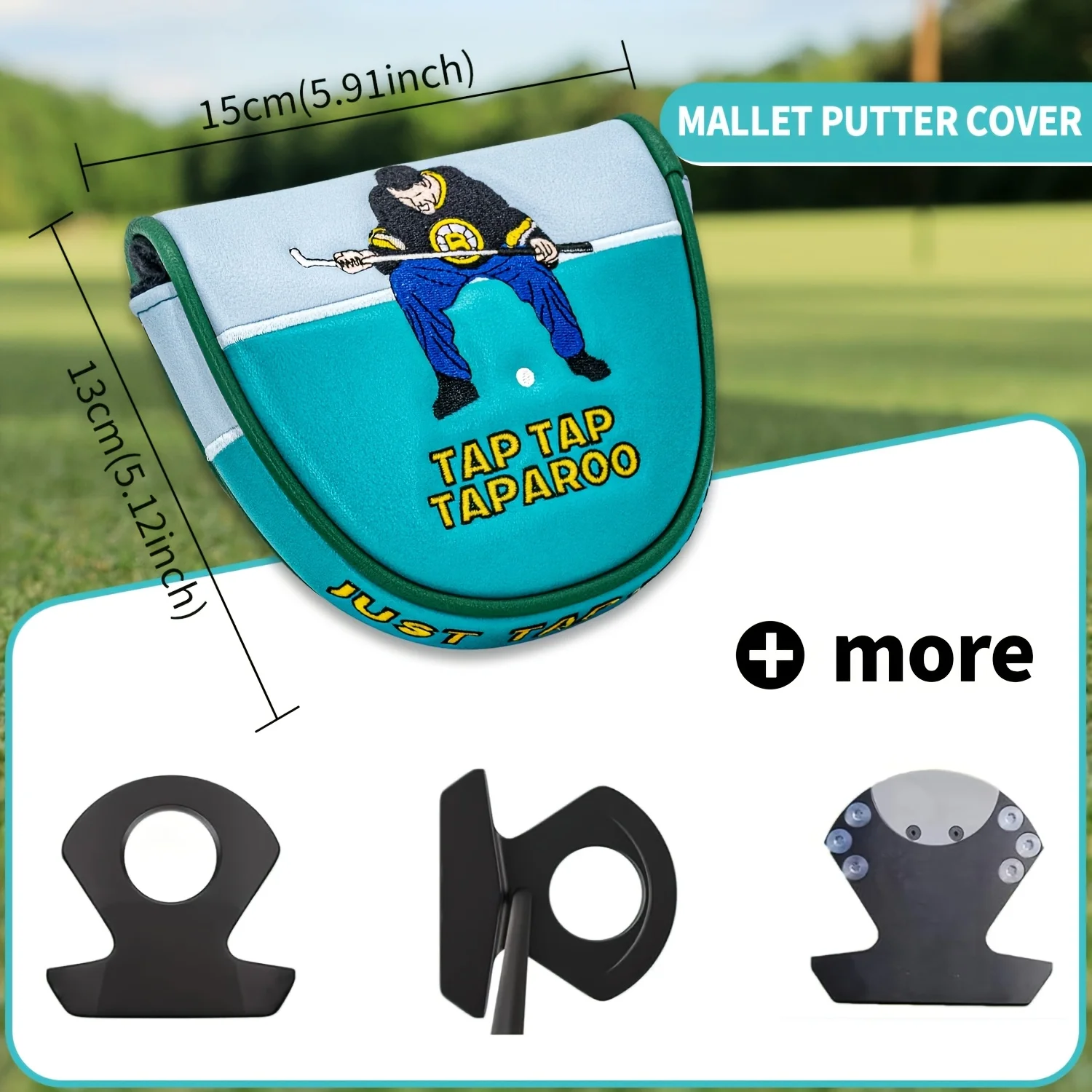 1pc Squatting Little Person Style Golf Club Head Cover / Golf Putter Cover / Golf Mallet Putter Cover / Semi-Circular Putter view 6