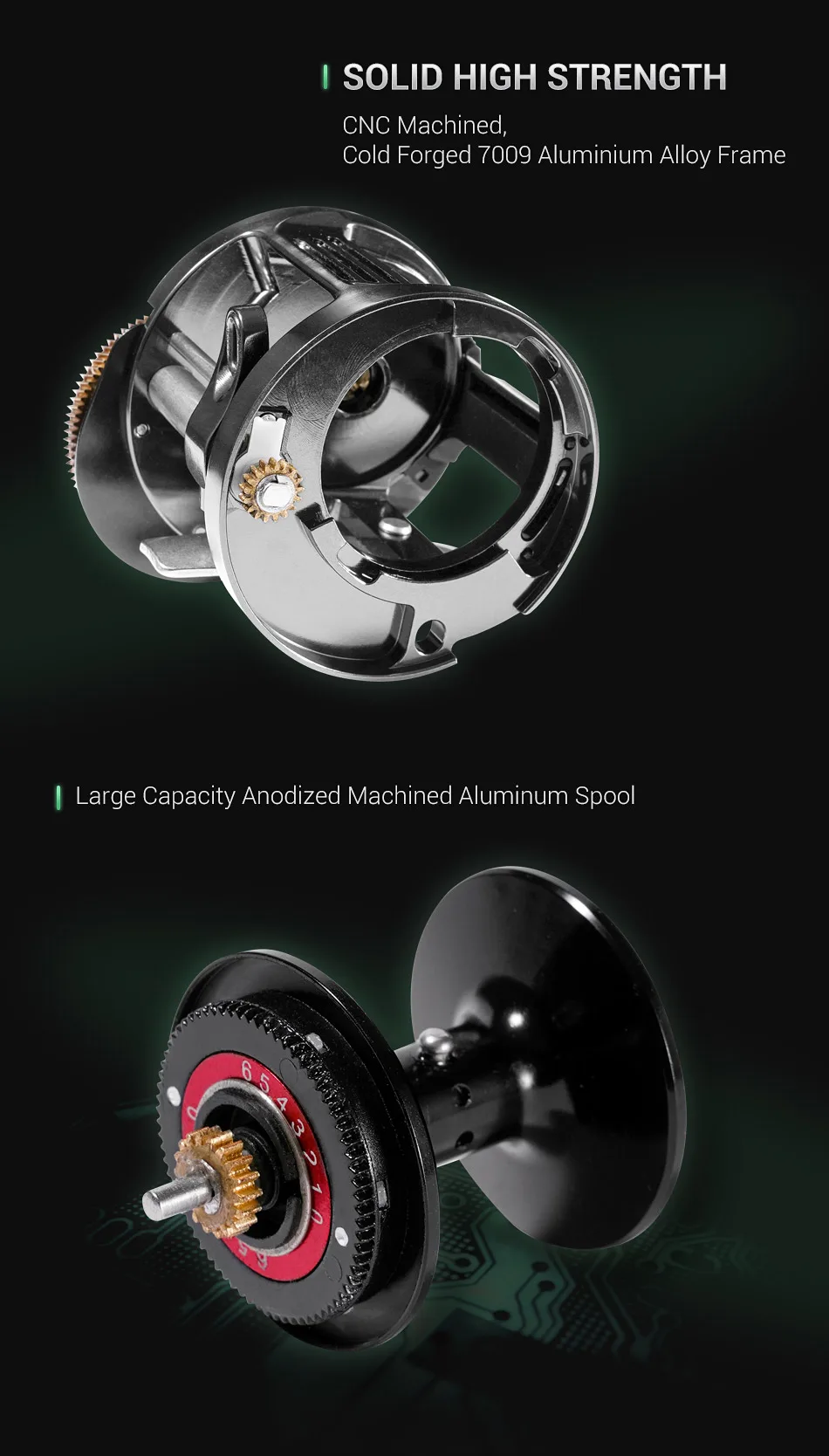 NOEBY Light Jigging Reel 5000 Series Star Drag Baitcasting Jigging Reel Brass Gear 12kg Max Drag Saltwater Fishing