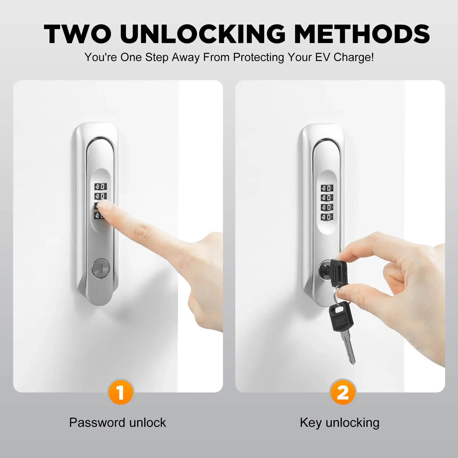 Настенное зарядное устройство для электромобилей, защитная коробка, органайзер для зарядного кабеля, держатель для зарядного устройства 70*50*25 см с задней панелью, стальной замок с паролем