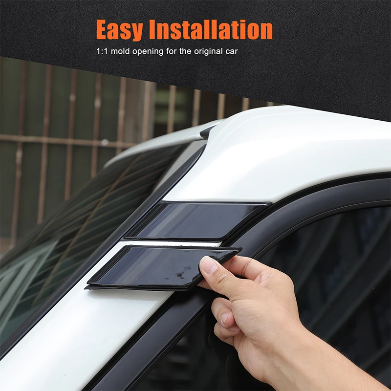 

For Toyota Land Cruiser Prado 250 LC250 2024-25 ABS Black Car A-pillar upper end decorative cover Car accessories (Replacement)