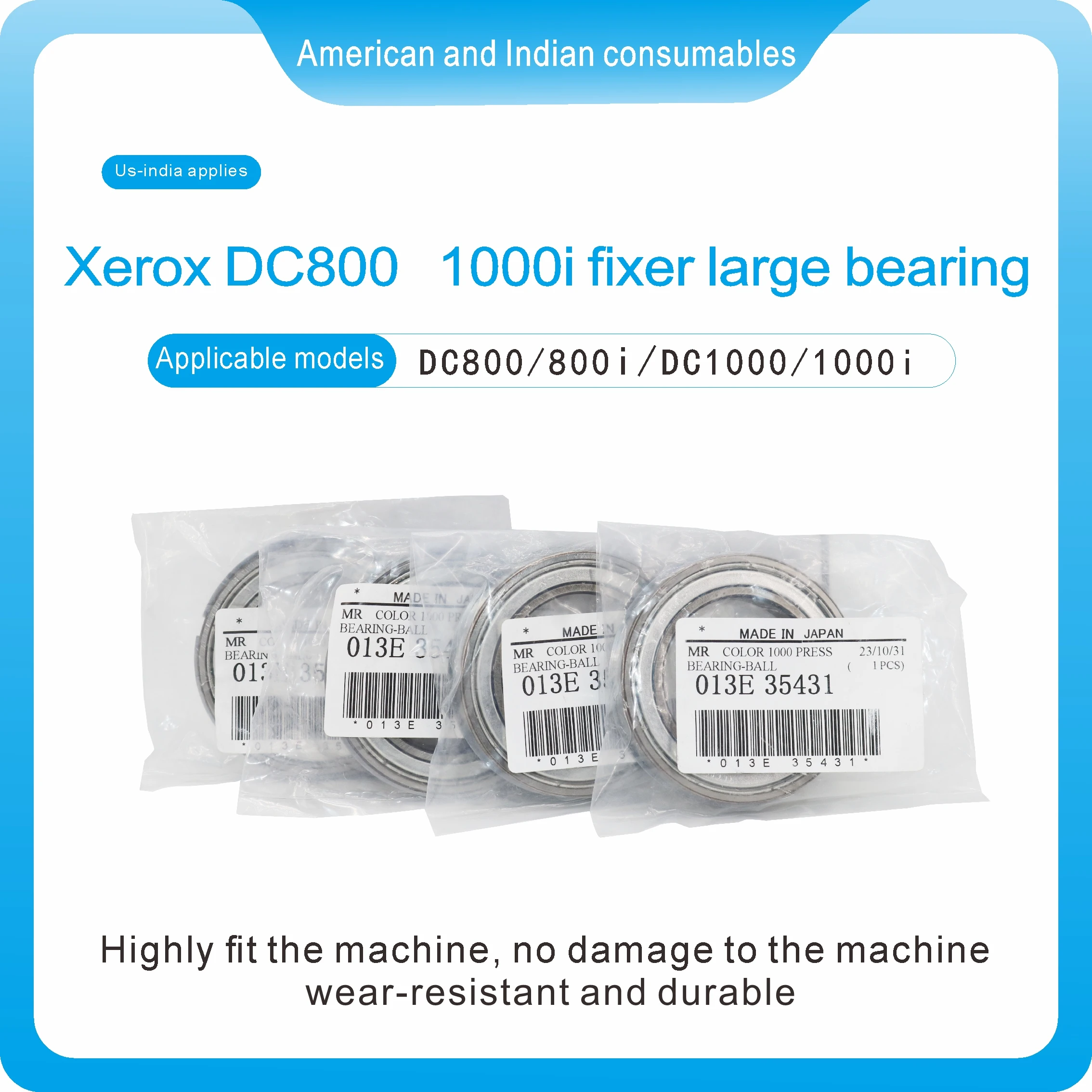 

013E 35431 Xerox Dc800 1000i Fixer Large Bearing highly Fit The Machine, No Damage To The Machine DC800/800i/DC1000/1000i