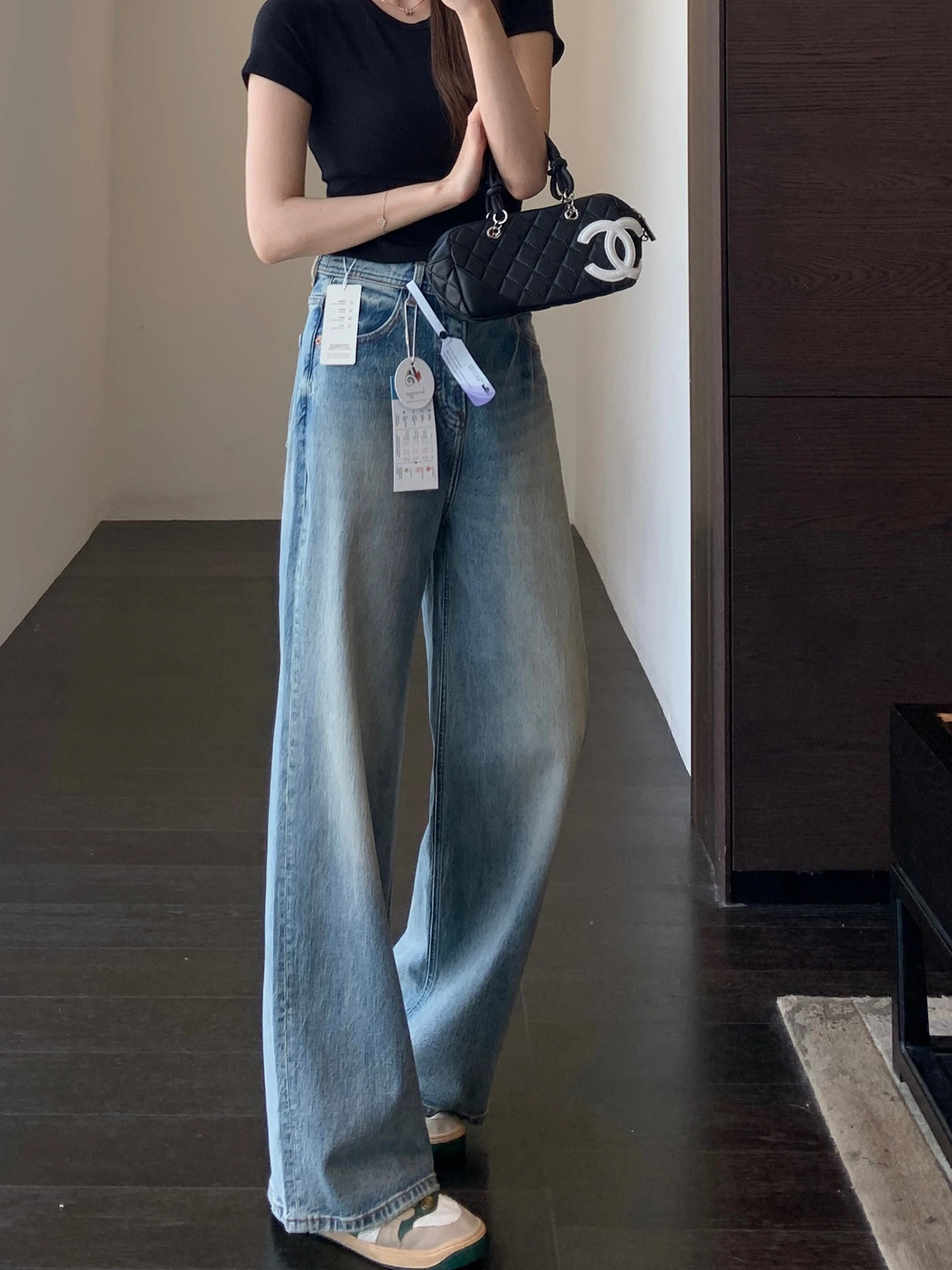 

High Waist Loose Straight Leg High Quality Denim Jeans Women's Spring Summer New Style Comfortable Breathable Wide Leg Pants