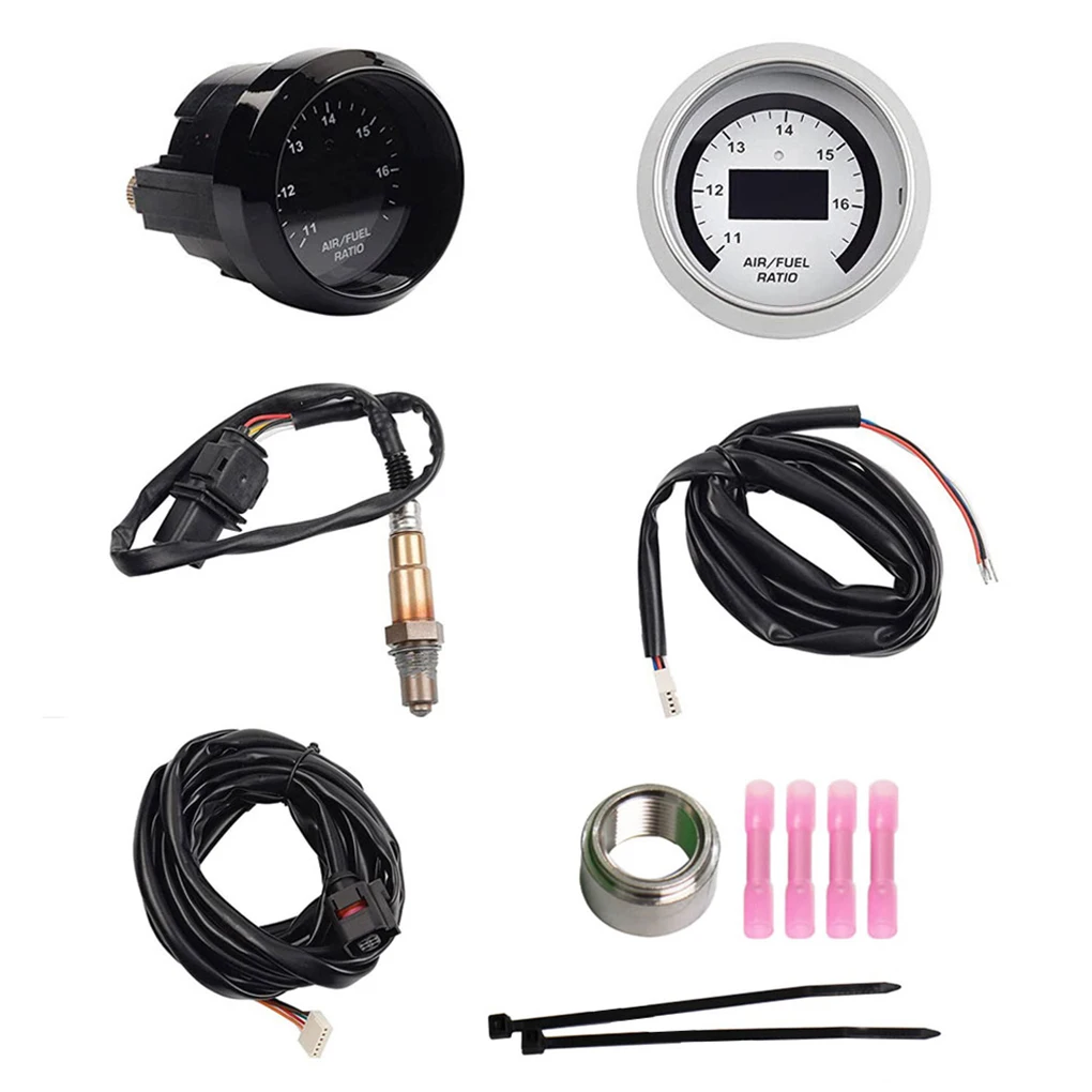 52mm AFR O2 UEGO Wideband Air Fuel Ratio Gauge Kit 30-4110 LSU 4.9 Probe Sensor 30-4110
