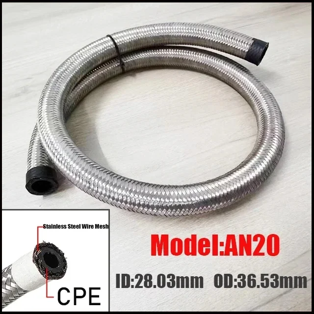 Olie Gaskoeler Slang Lijn Buis Brandstofleiding AN4 AN6 AN8 AN10 AN12 AN16 AN20Gevlochten Brandstofslang Nylon CPE Racing Modificatie Slang