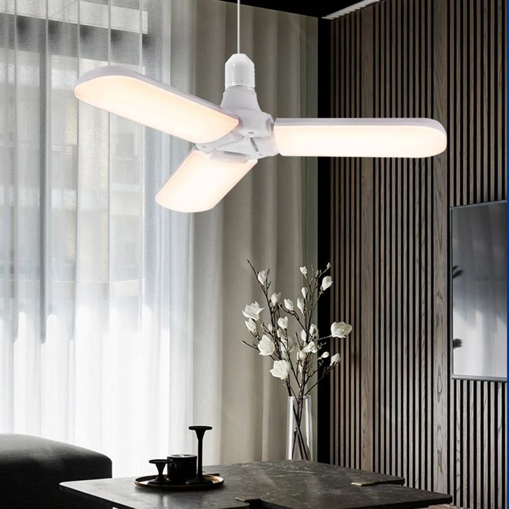 

45 W Folding Deformation Lamp Foldable Household 3 Blades LED Bulbs Home