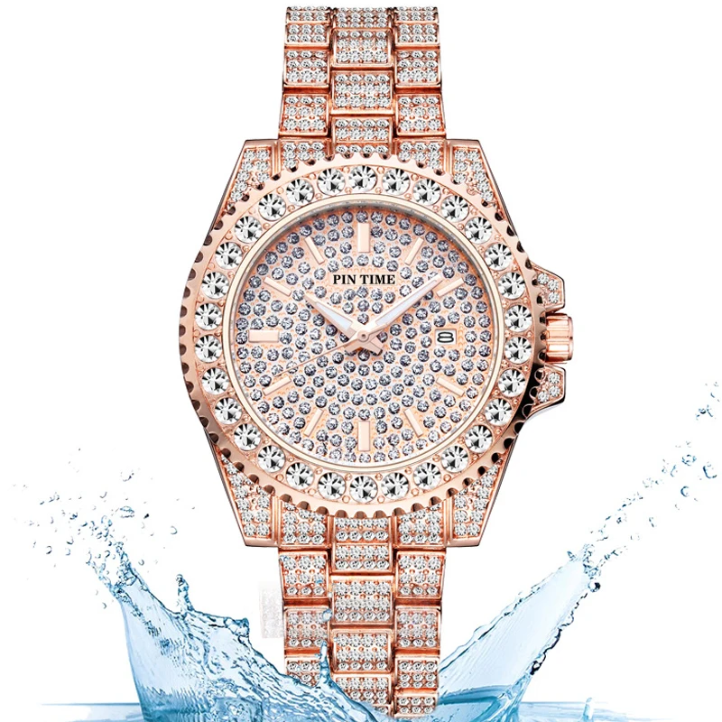 2025 New Women's Quartz Watch European And American Full Diamond Design Luxury Fashion Style Waterproof Quartz Women's Watch