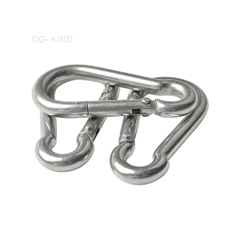 Stainless Steel Carabiners for Climbing, Safety Gear for Climbing, Spring Buckle, Ring Connector m4~m12, 1 Piece